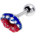 BodyCandy 16G 1/4 Patriotic Kissy Lips Cartilage Tragus Earring — main product shot