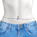 BodyCandy Aurora Purple Gem Moon Star Double Mount Belly Ring Belly Chain — main product shot