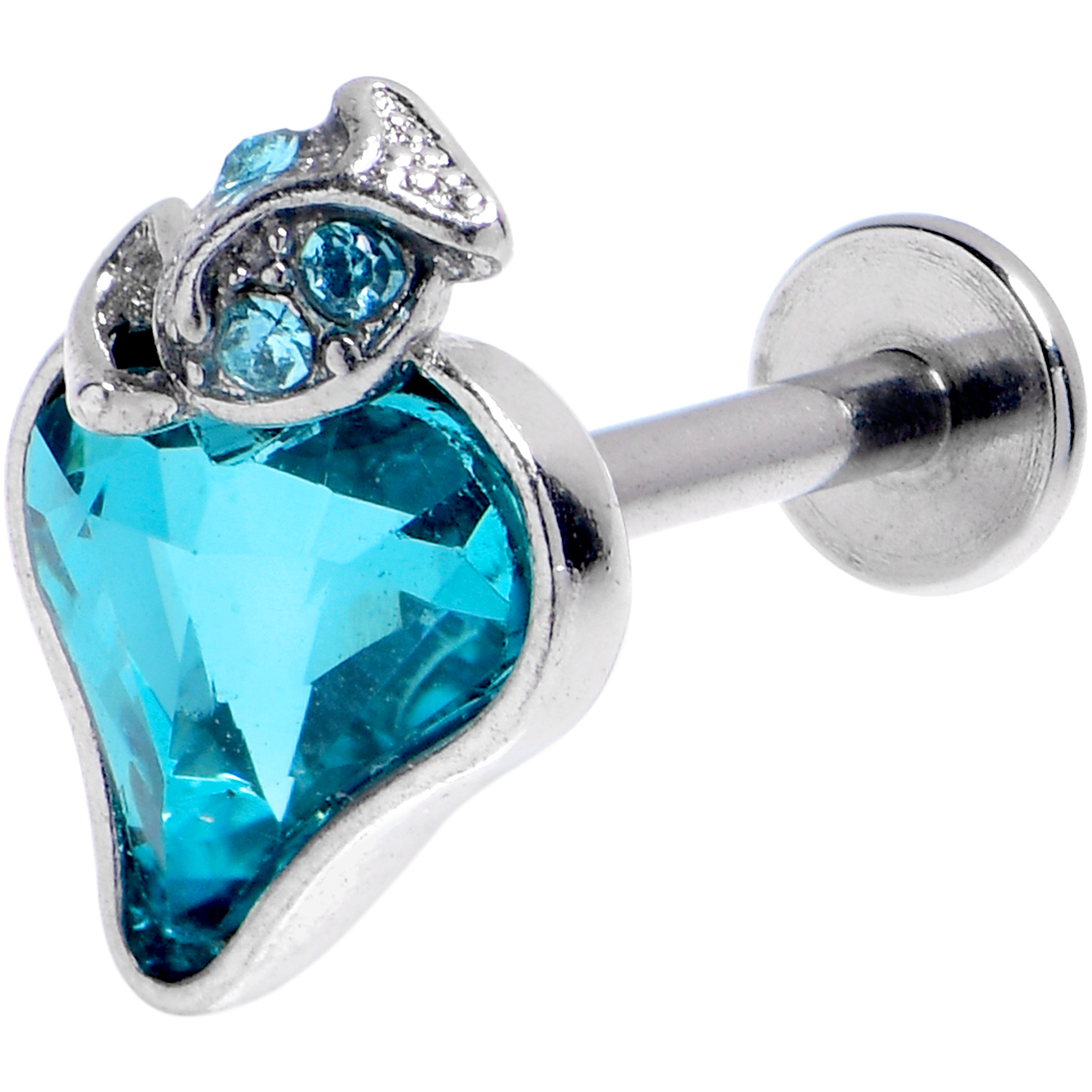 BodyCandy 16G 5/16 Blue Gem Strawberry Love Labret Monroe Tragus — main product shot