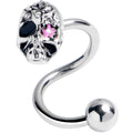 BodyCandy Clear Gem Stylish Skull Spiral Twister Belly Ring — main product shot