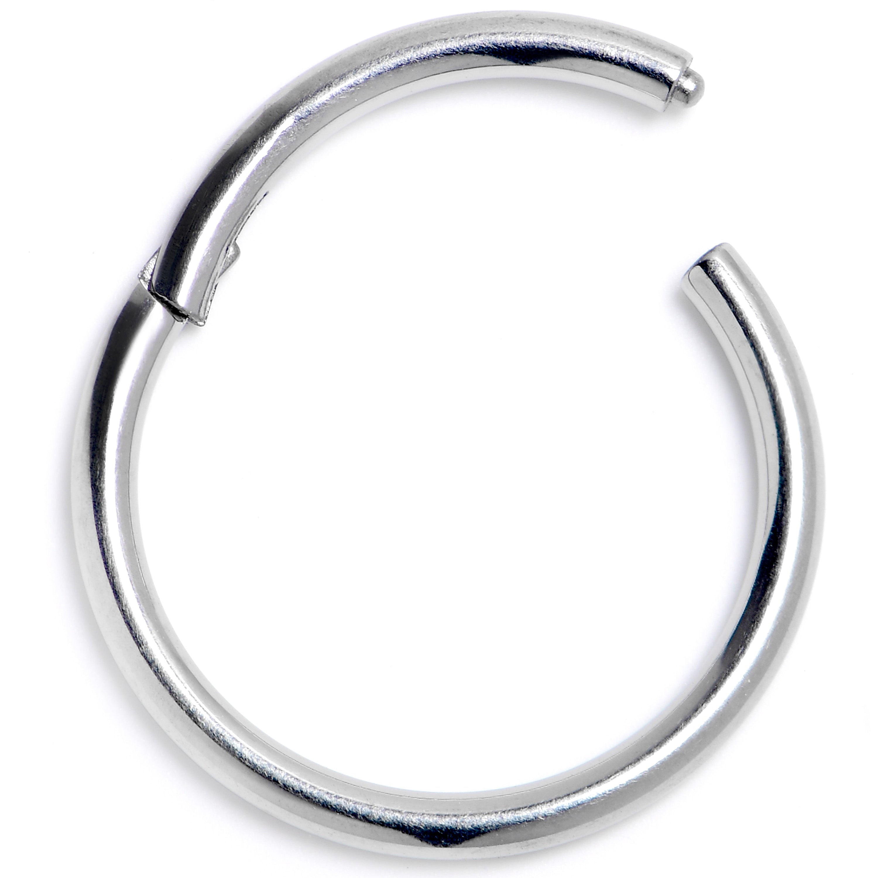 BodyCandy 16G 7/16" Solid G23 Implant Grade Titanium Hinged Segment Ring — main product shot