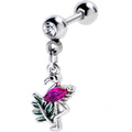 BodyCandy 16G 1/4 Pink Gem Fabulous Flamingo Dangle Cartilage Tragus Earring — main product shot