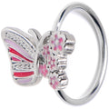 BodyCandy 20G 5/16 Flowery Butterfly Pink Nose Hoop — main product shot