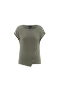 KADOU BOUTIQUE Marble Asymmetrical Button Top — side view