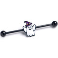 BodyCandy 14G Black Witch Hat Ghost Industrial Barbell 38mm — main product shot