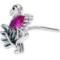 BodyCandy 20G 7mm Pink Gem Fabulous Flamingo L Shape Nose Ring — main product shot