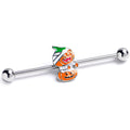 BodyCandy 14G Mummy Pumpkin Jack OLantern Halloween Industrial Barbell 38mm — main product shot