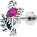 BodyCandy 16G 5/16 Pink Gem Fabulous Flamingo Labret Monroe Tragus — main product shot
