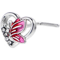 BodyCandy 20G 7mm Clear Gem Butterfly Love Heart L Shape Nose Ring — main product shot