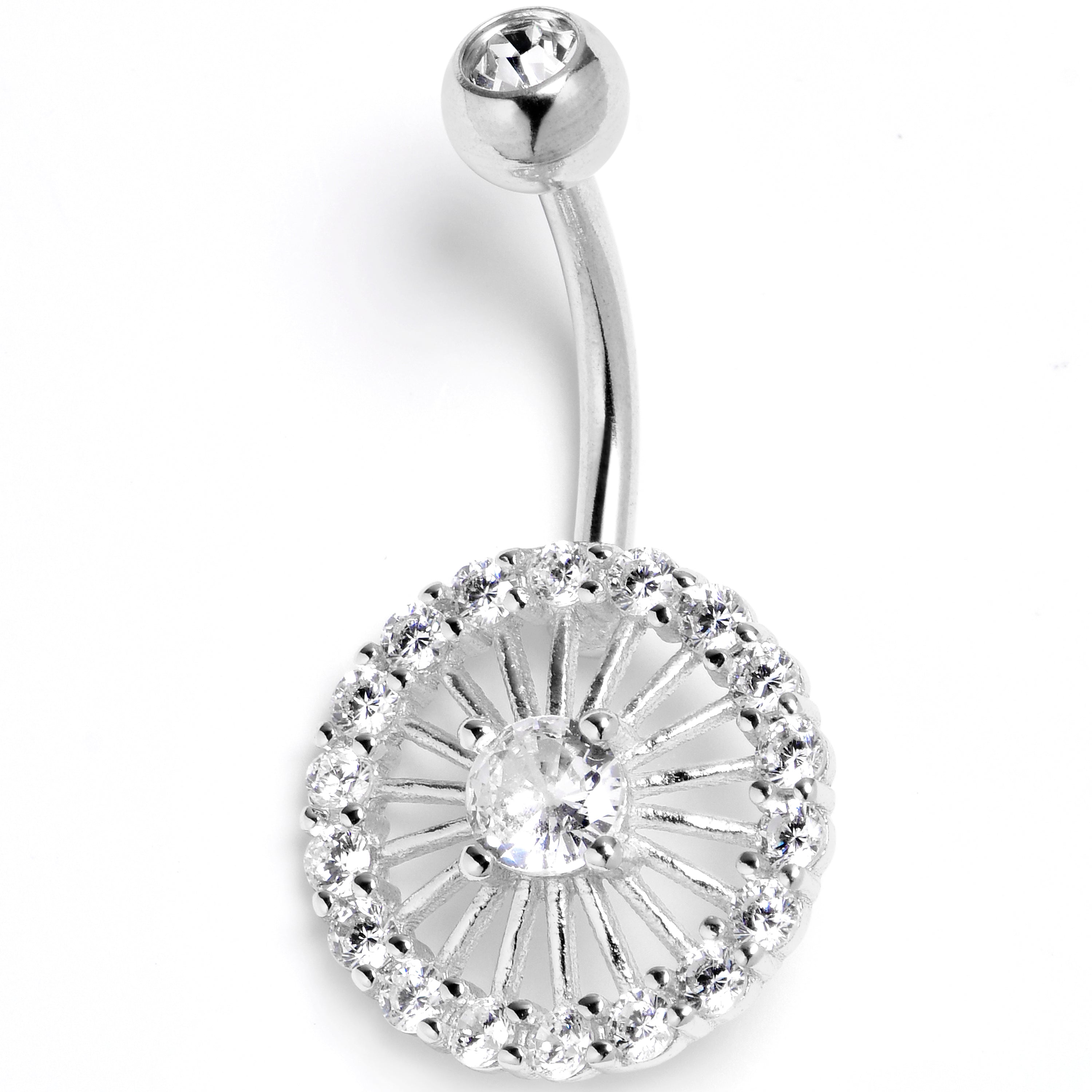 BodyCandy Clear CZ Gem Morning Sun Belly Ring — main product shot