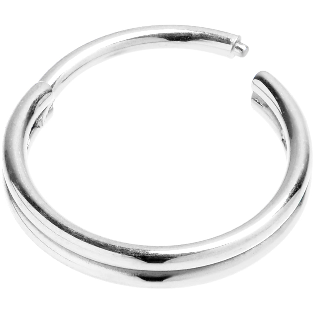 BodyCandy 20G 5/16 316L Surgical Steel Double Precision Hinged Segment Ring — detail close-up