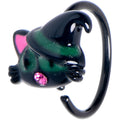 BodyCandy 20G 5/16 Pink Gem Black Halloween Hat Cat Nose Hoop — main product shot