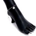 BodyCandy Smiley Face Dangle Charm Stainless Steel Ankle Bracelet — main product shot