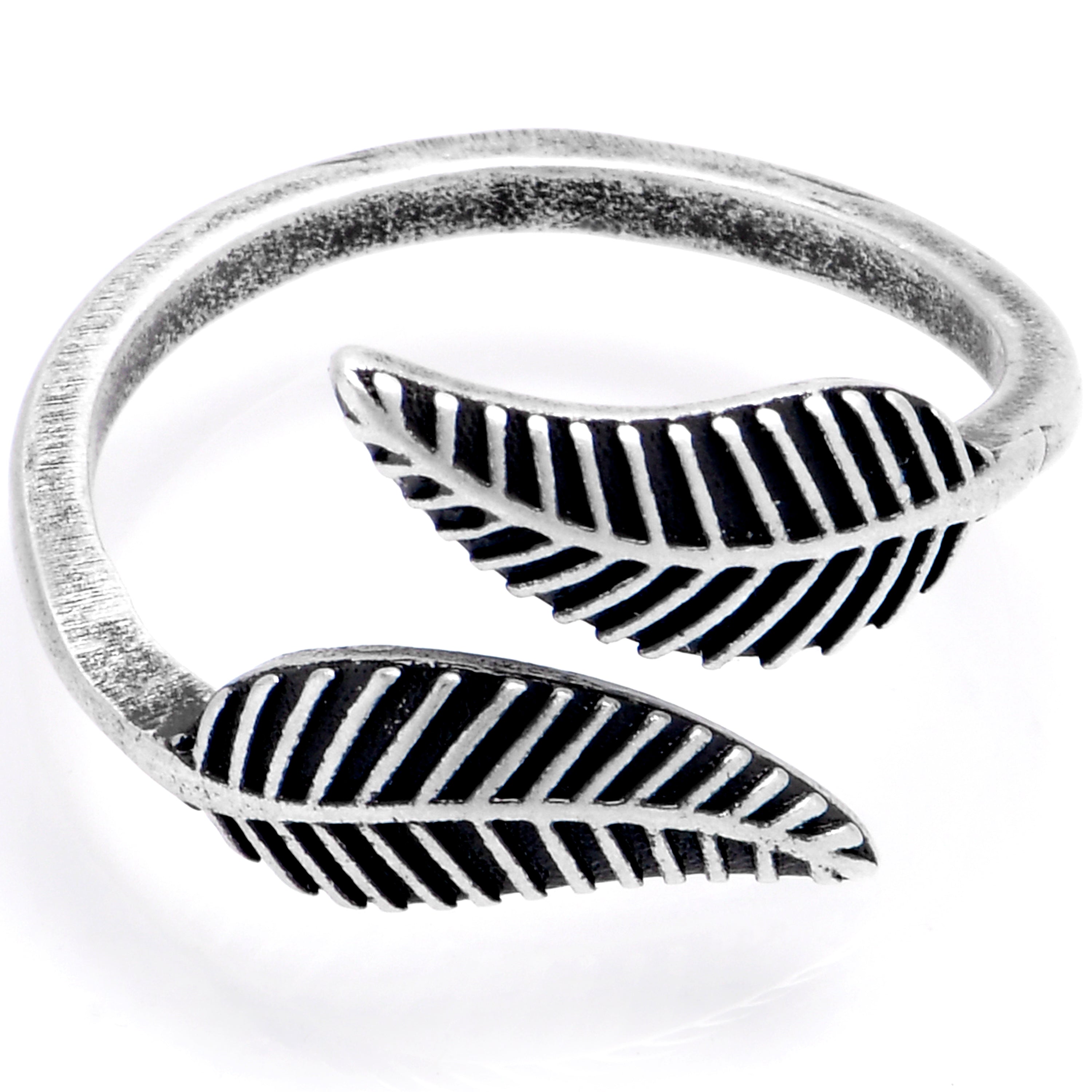 BodyCandy Two Tone Leaves Adjustable Toe Ring — main product shot