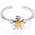 BodyCandy Happy Flower Golden Center Adjustable Toe Ring — main product shot