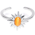 BodyCandy Super Sunshine Yellow Orb Adjustable Toe Ring — main product shot