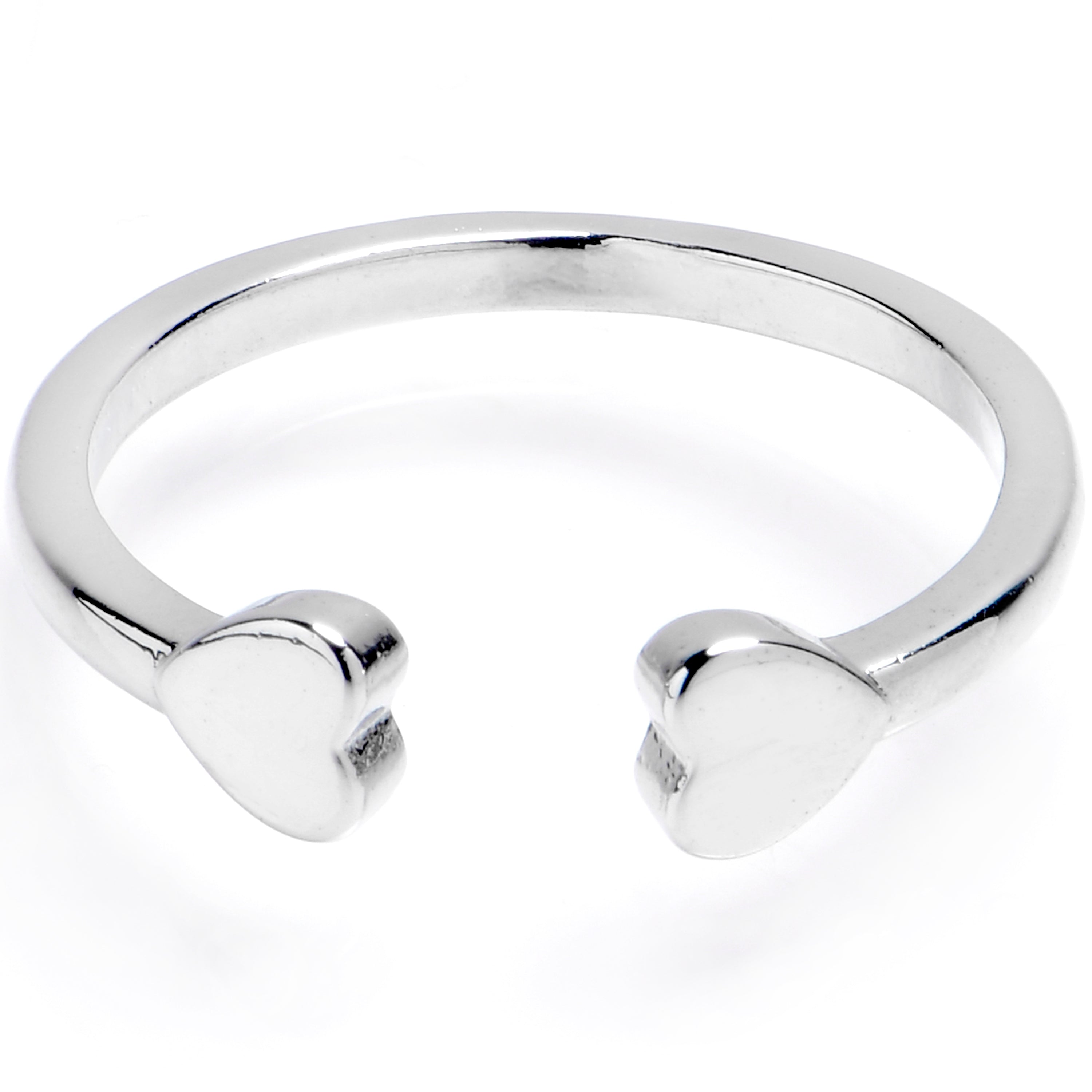 BodyCandy Pair of Hearts Adjustable Toe Ring — main product shot