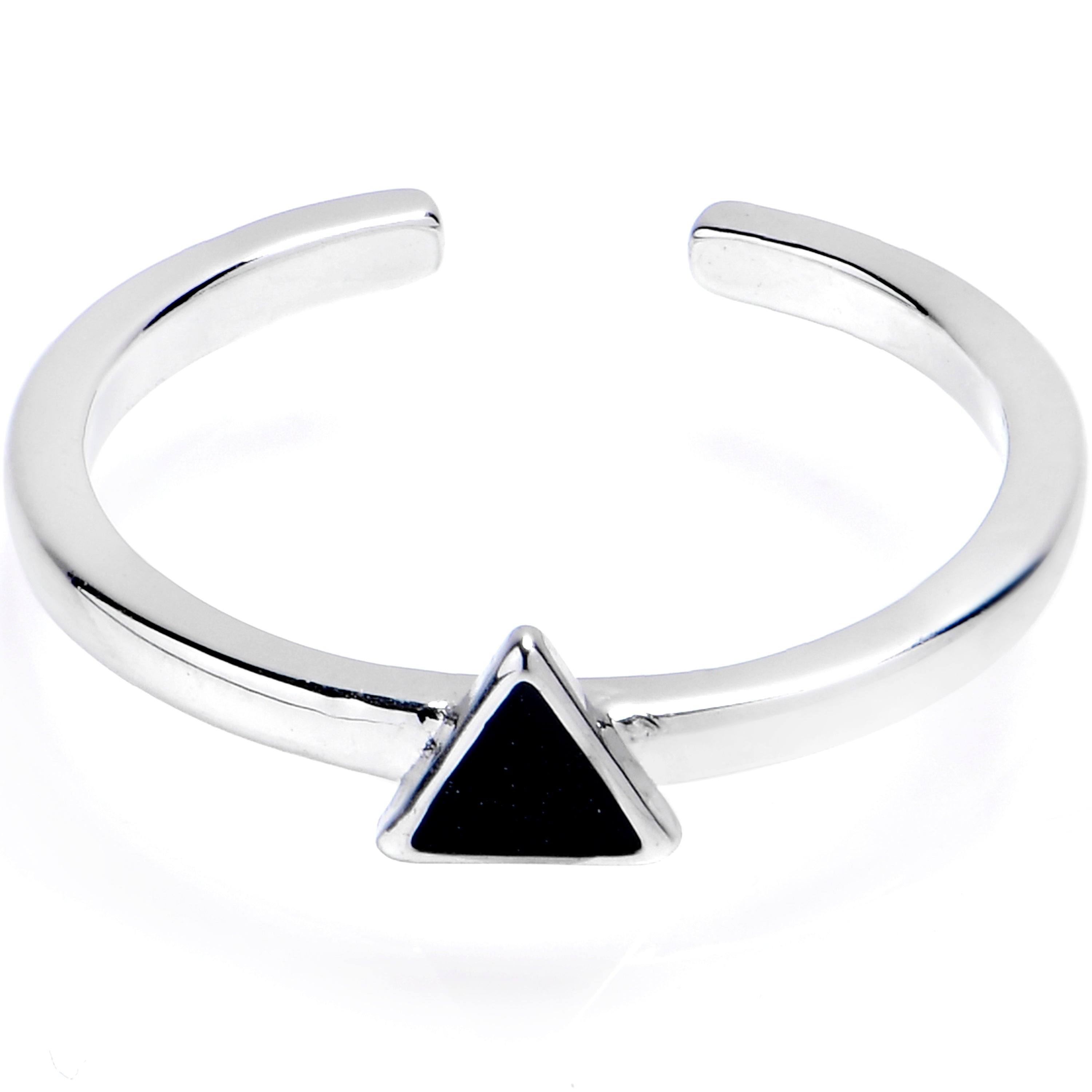 BodyCandy Triangle Black Adjustable Toe Ring — main product shot