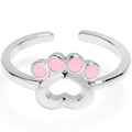 BodyCandy Pretty Paw Pink Pads Adjustable Toe Ring — main product shot