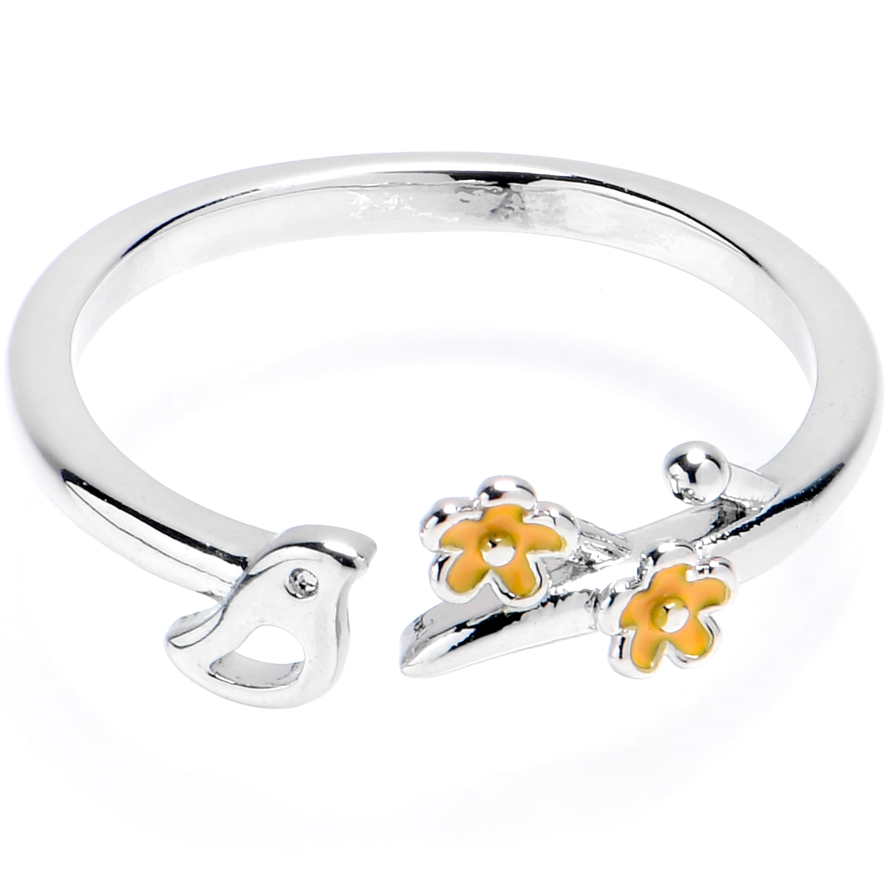 BodyCandy Bird In The Flowers Adjustable Toe Ring — main product shot