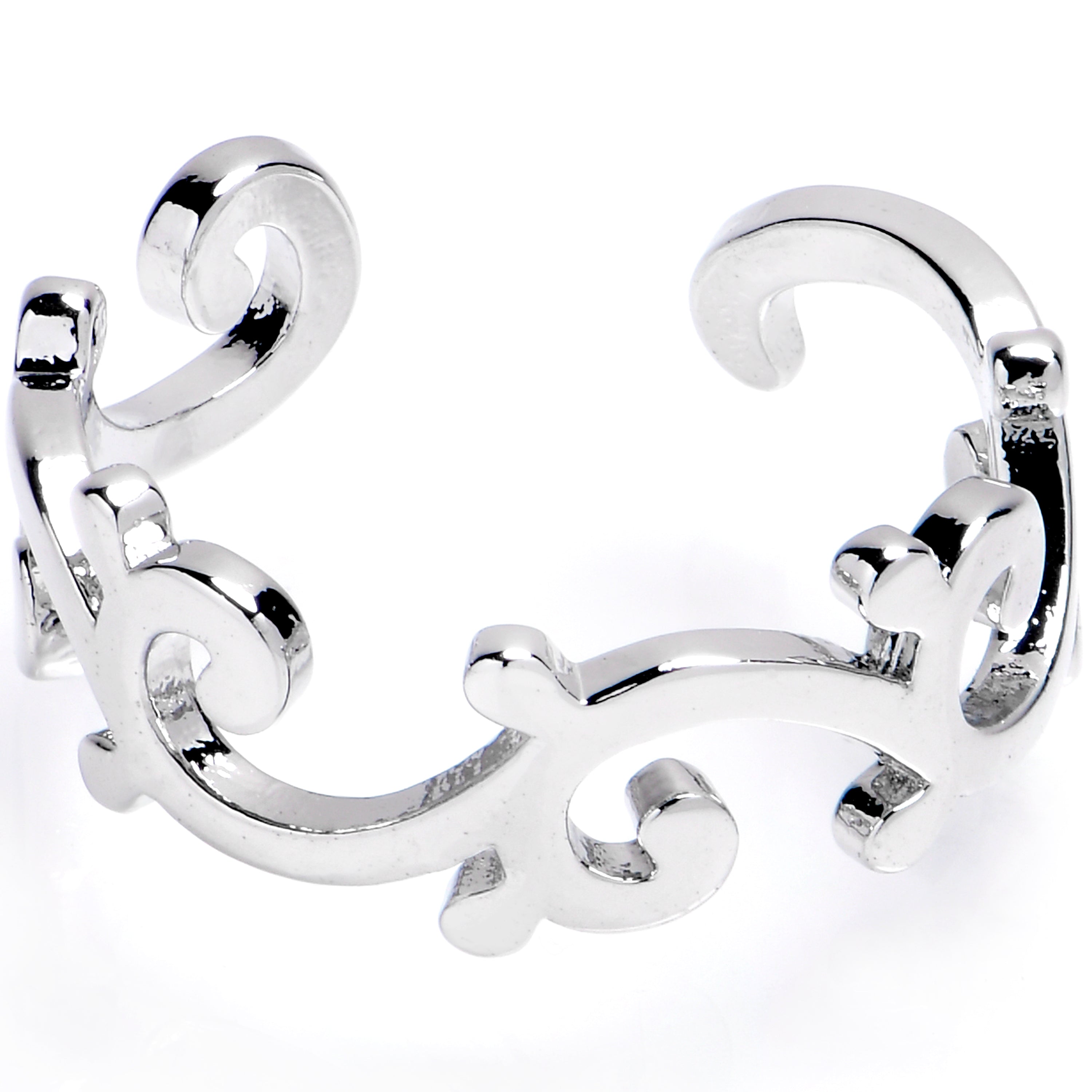 BodyCandy Lacy Looking Adjustable Toe Ring — main product shot