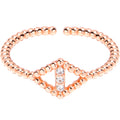 BodyCandy Clear Gem Textured Rhombus Rosy Adjustable Toe Ring — main product shot