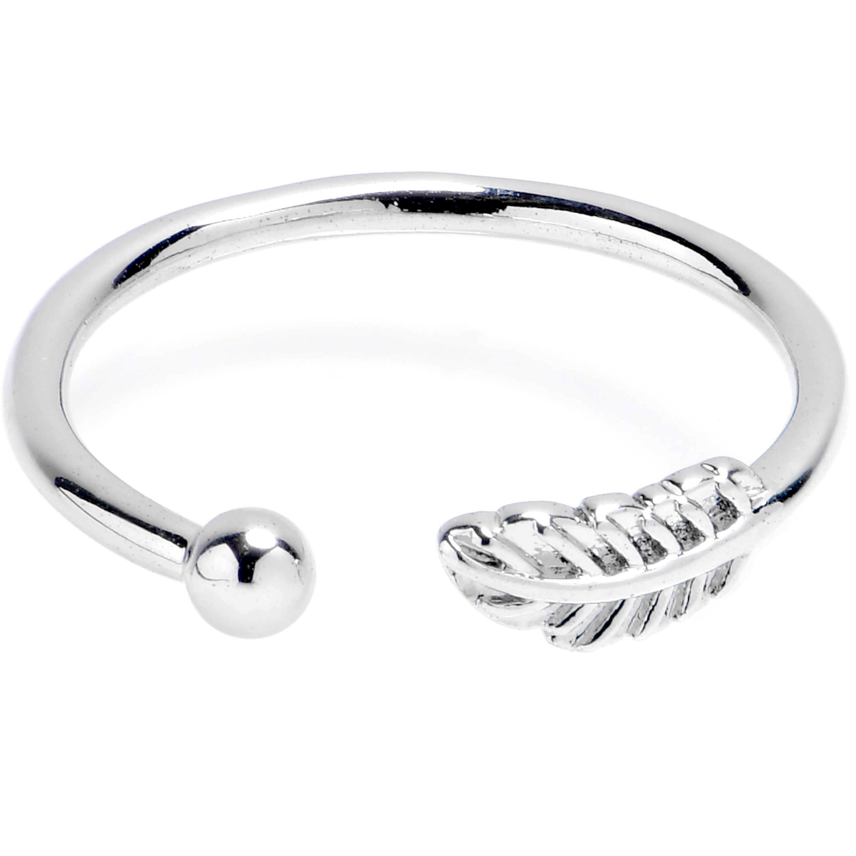 BodyCandy Leafy Love Adjustable Toe Ring — main product shot