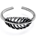 BodyCandy Textured Filigree Leaf Adjustable Toe Ring — main product shot