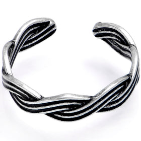 Ribbon Waves Adjustable Toe Ring