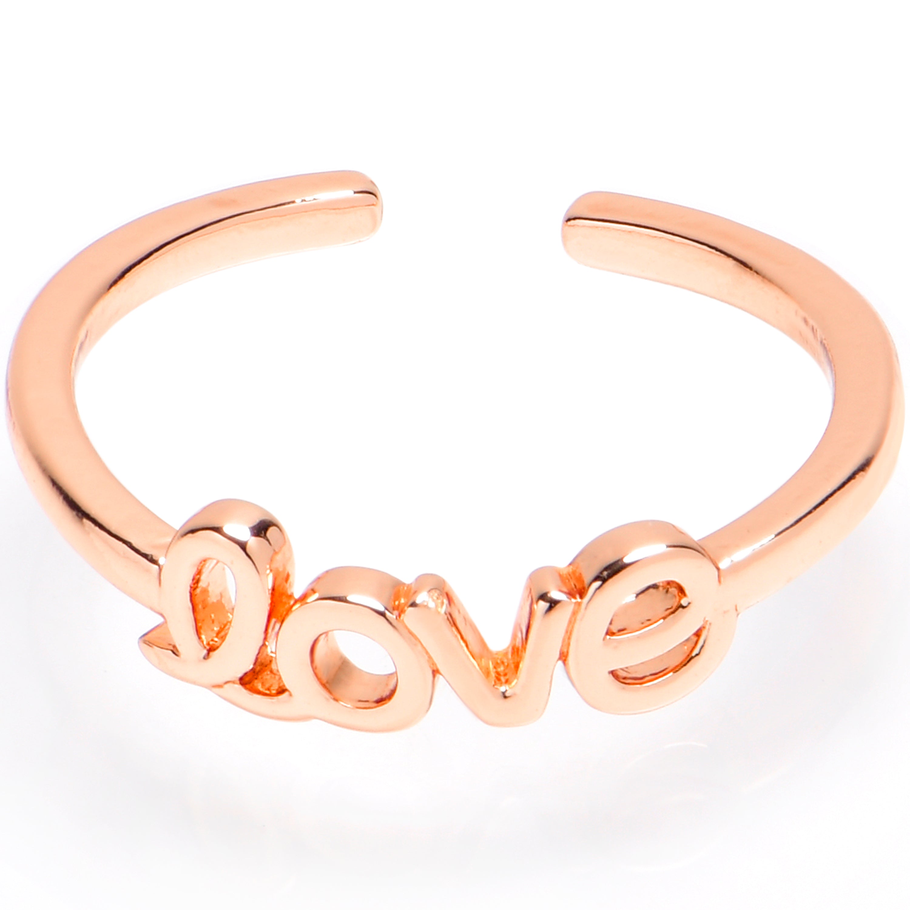 BodyCandy Loving Love Rosy Adjustable Toe Ring — main product shot