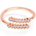 BodyCandy Clear Gem Textured Bars Rosy Adjustable Toe Ring — main product shot