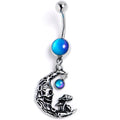 BodyCandy Blue Orb Mushrooms on the Moon Dangle Belly Ring — main product shot