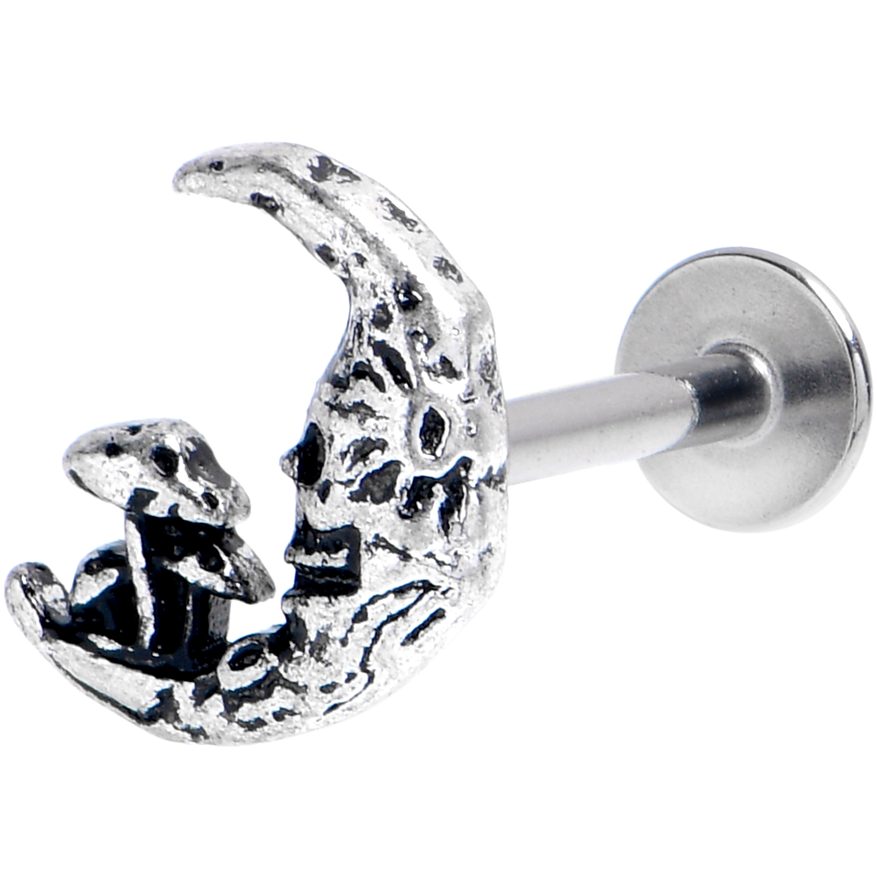 BodyCandy 16G 5/16 Mushrooms on the Moon Labret Monroe Tragus — main product shot