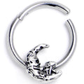 BodyCandy 16G 3/8 Mushrooms on the Moon Hinged Segment Ring — main product shot