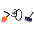 BodyCandy 20G Black Candy Ghost Halloween Nose Bone Hoop Set of3 — main product shot