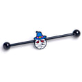 BodyCandy 14G Black Witch Hat Mummy Halloween Industrial Barbell 38mm — main product shot