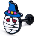 BodyCandy 16G 5/16 Black Witch Hat Mummy Halloween Labret Monroe Tragus — main product shot