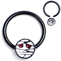 BodyCandy 16G 5/16 Black Halloween Mummy BCR Captive Ring — main product shot