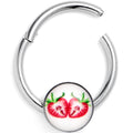 BodyCandy 16G 3/8 Screaming Strawberry Horror Fruit Hinged Segment Ring — main product shot