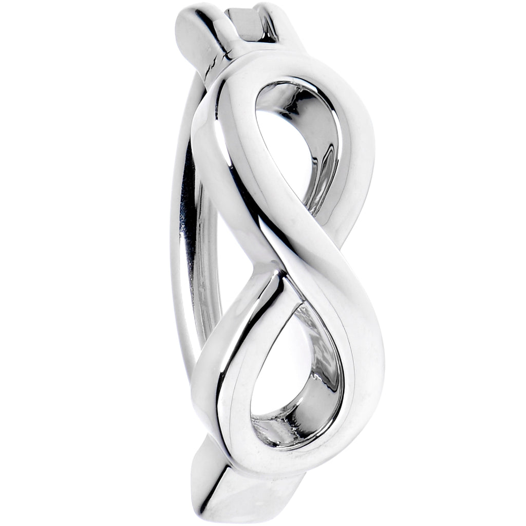 BodyCandy 14G 3/8 Grade 23 Titanium Infinity Symbol Hinged Hoop Belly Ring — main product shot