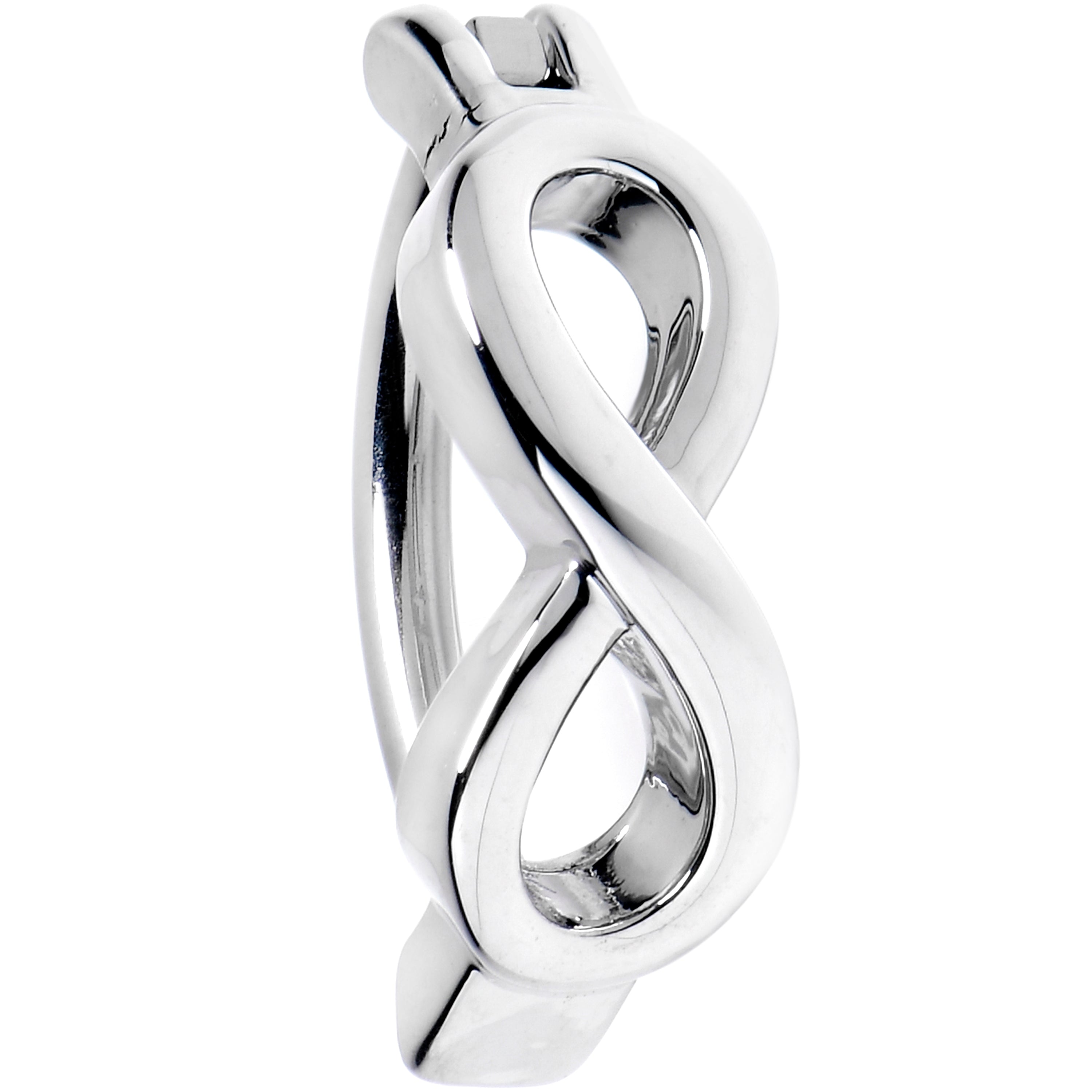 BodyCandy 14G 3/8 Grade 23 Titanium Infinity Symbol Hinged Hoop Belly Ring — main product shot