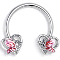 BodyCandy 16G 3/8 Butterfly Love Heart Horseshoe Circular Barbell — main product shot