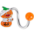 BodyCandy Mummy Pumpkin Jack OLantern Spiral Twister Belly Ring — main product shot