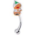 BodyCandy 16G 5/16 Mummy Pumpkin Jack OLantern Curved Eyebrow Ring — main product shot