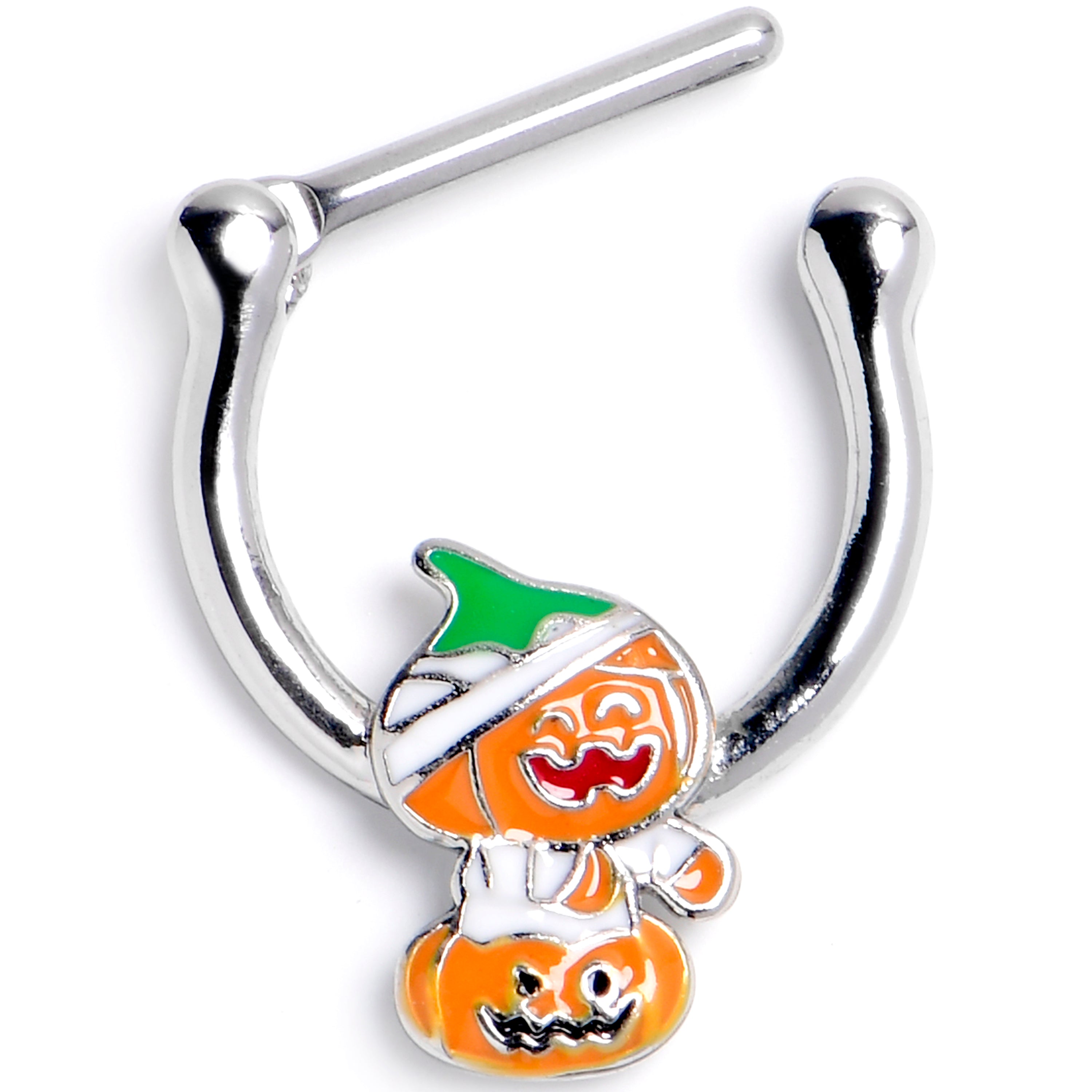 BodyCandy 16G 5/16 Mummy Pumpkin Jack OLantern Cartilage Clicker — main product shot