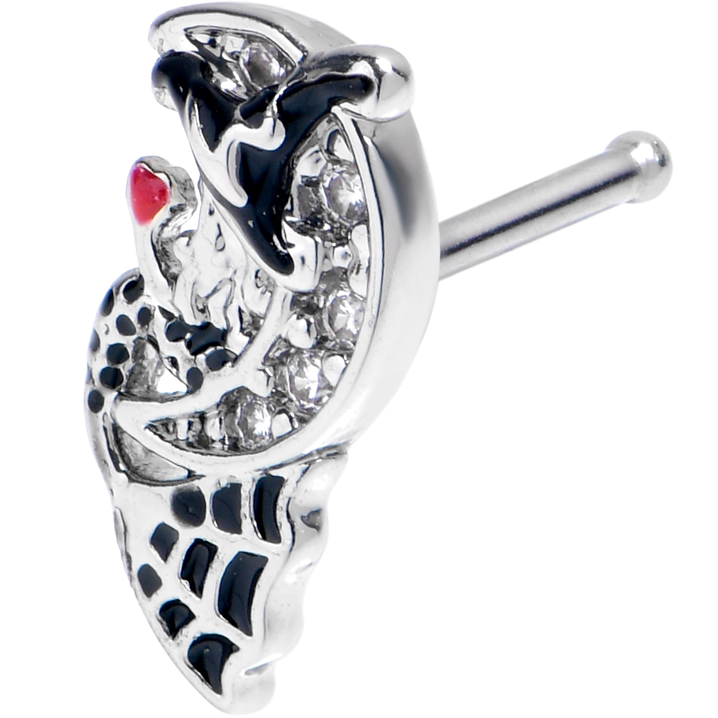 BodyCandy 20G 7mm Crescent Moon Witch Halloween Nose Bone — main product shot