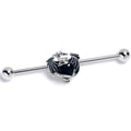 BodyCandy 14G Black Gem Heart of Dragon Industrial Barbell 38mm — main product shot