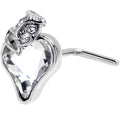 BodyCandy 20G 7mm Clear Gem Strawberry Love L Shape Nose Ring — main product shot