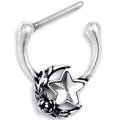BodyCandy 16G 5/16 Clear Gem Ornate Moon Star Cartilage Clicker — main product shot