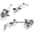 BodyCandy 16G 5/16 Optical Illusion Rose Flower Cheater Plug Set — main product shot